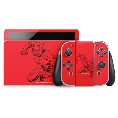 DC Comics The Flash Comic Pop Nintendo Switch OLED (2021) Skin